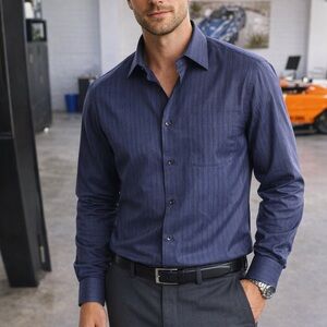 Joseph Abboud Dark Blue Dress Shirt